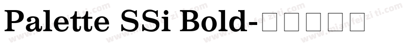 Palette SSi Bold字体转换